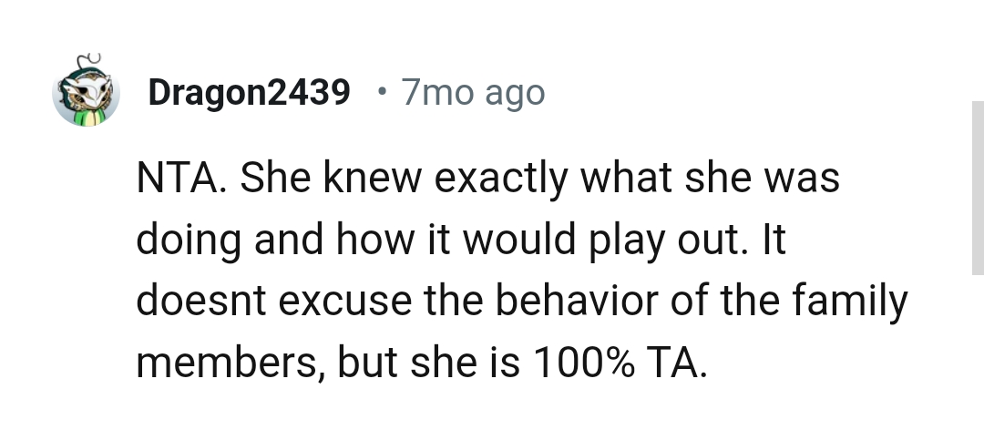 She knew exactly what she was doing