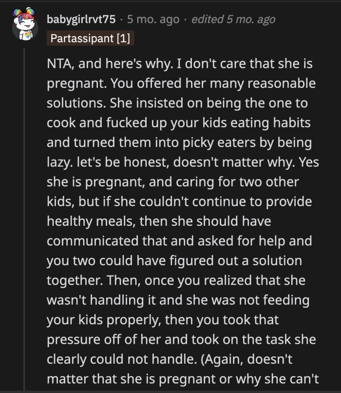 They have some ways to go to learn how to ask each other for help without it feeling like an attack.