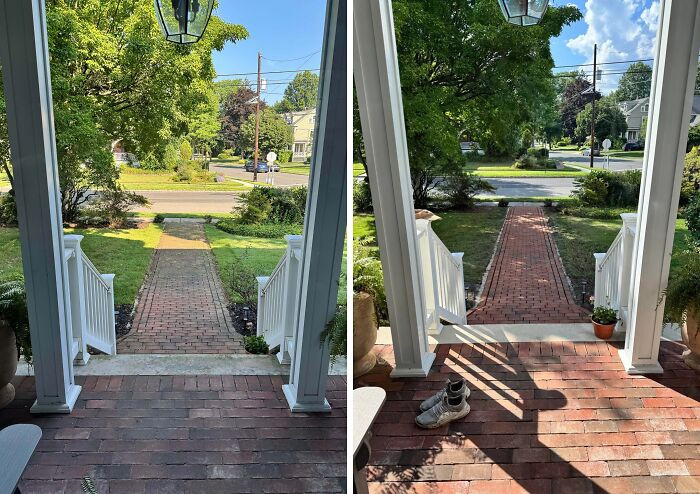 "Front Walkway Before And After"
