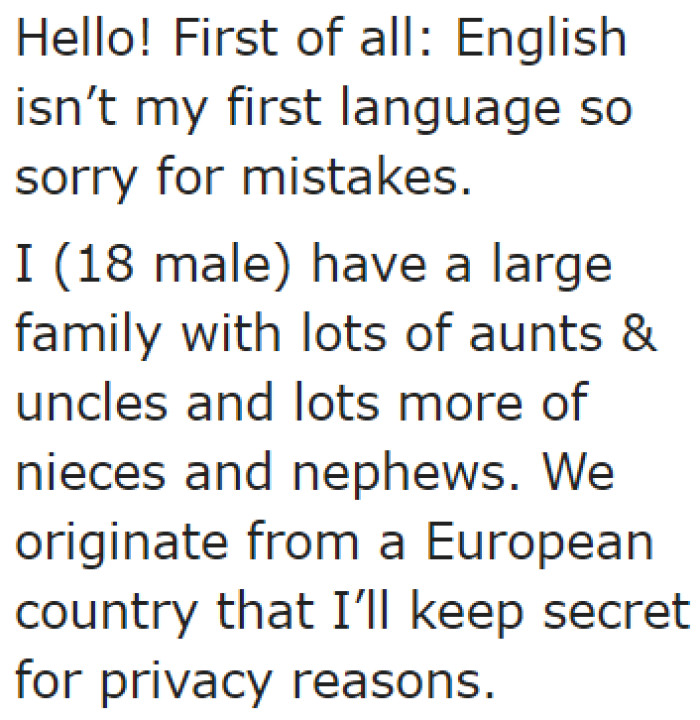 The OP Tells the Community Where He's From.