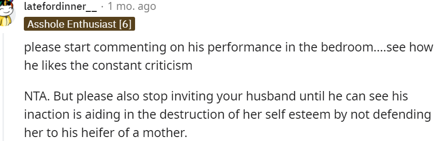 23. Your husband is aiding in the destruction of your daughter's self-esteem