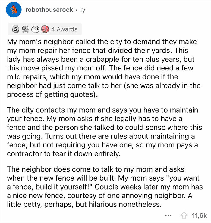 10. This Person's Neighbor Called the City to Demand About Their Mom