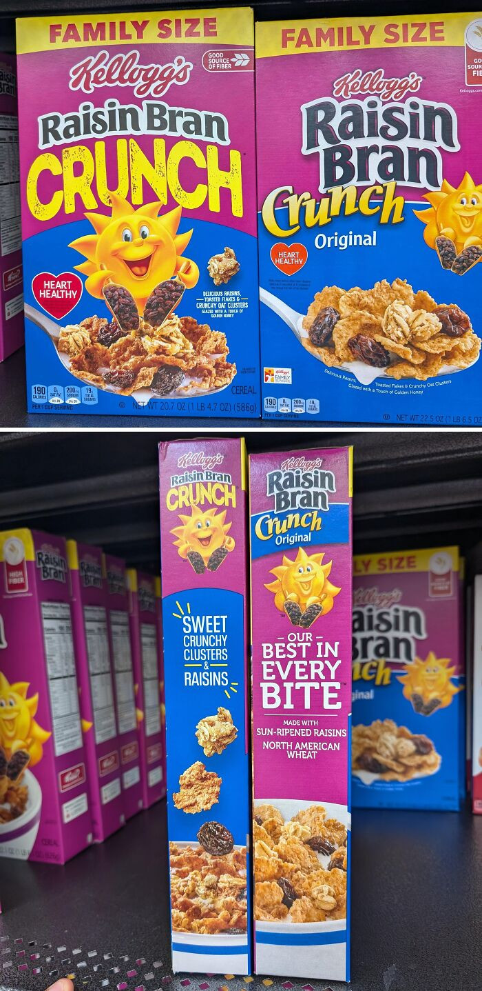 14. Two Kellogg's Cereal Boxes, Different Sizes But The Same Price