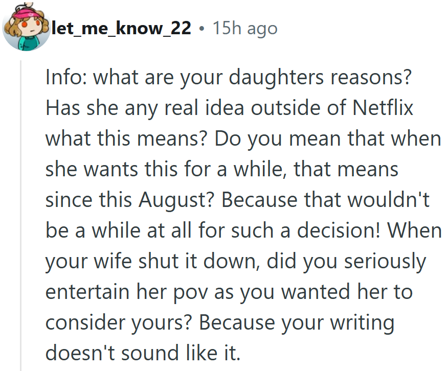 A fair point buried in sharp questions: maybe everyone needed to slow down and actually listen.