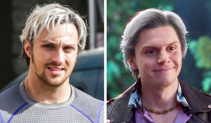 4. Aaron Taylor-Johnson and Evan Peters as Pietro Maximoff