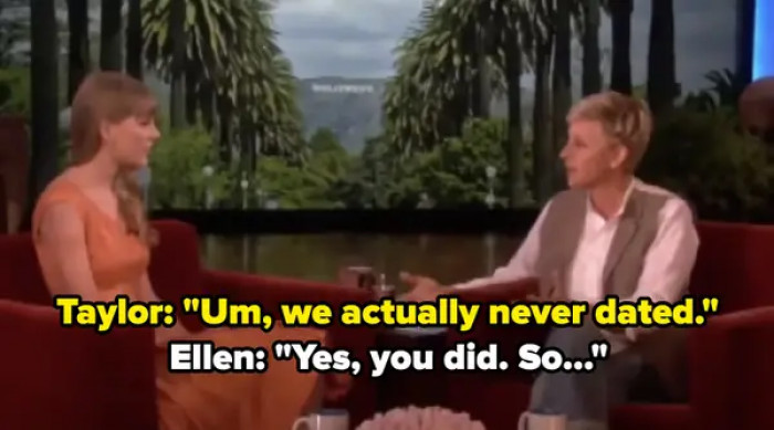 4. When she insisted that Taylor Swift and Zac Efron were dating, even though Taylor repeatedly shut down the question:
