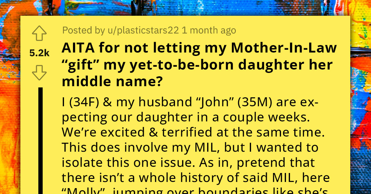 Pregnant Woman Refuses Mother-In-Law's Demand to Continue Family Tradition of Passing on Middle Name to Granddaughter
