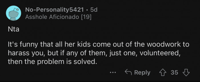 The kids are all suddenly interested after hearing what Op said.