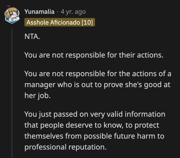 There is no telling if the other employees quit anyway.