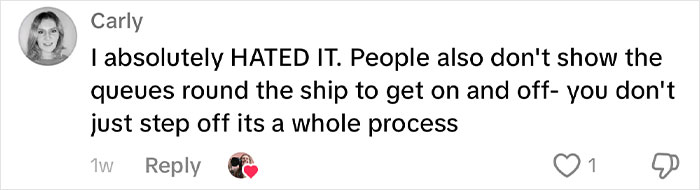 It’s a whole process getting on and off a cruise ship