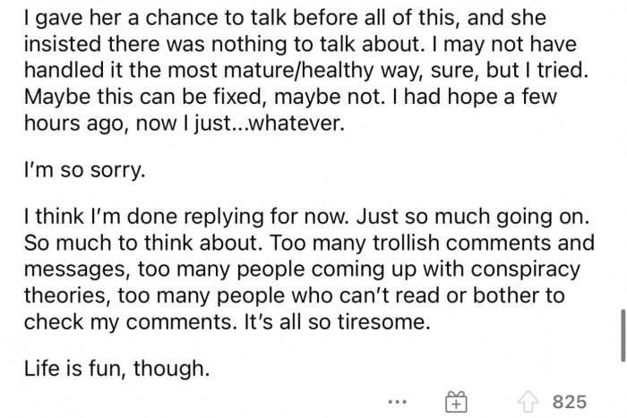 The ending of this truly shows just how hurt he actually is because of all of this.