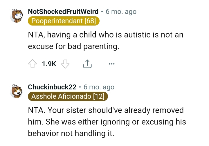 An excuse for bad parenting