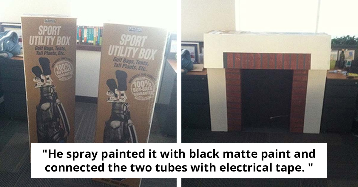 How One Guy Made A Cool Fireplace For The Office On The Cheap