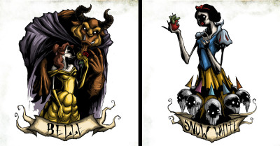 After Enduring the 500th Disney Movie Marathon with His Daughters, Artist Decides to Shake Up Their Favorite Disney Princesses