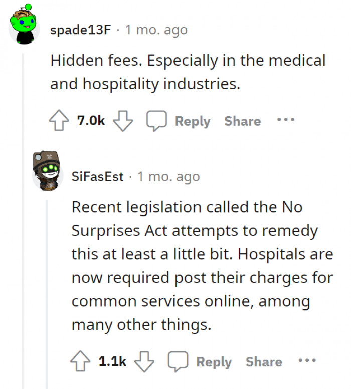 2. Hidden fees should really be illegal!