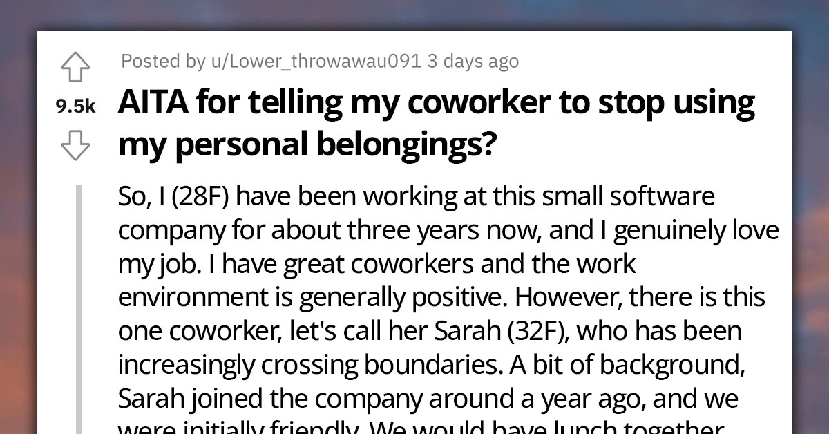 Redditors Advise Employee To Go To HR After She Yelled At New Colleague Who Kept Stealing Her Food & Personal Items Despite Multiple Warnings