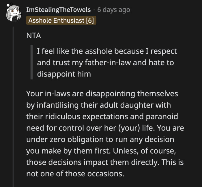 Possibly the best thing to do...