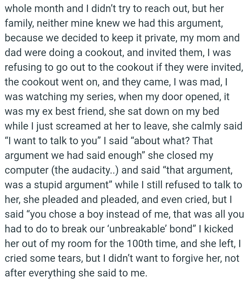 OP didn’t try to reach out, but their family didn't know they had this argument because they decided to keep it private