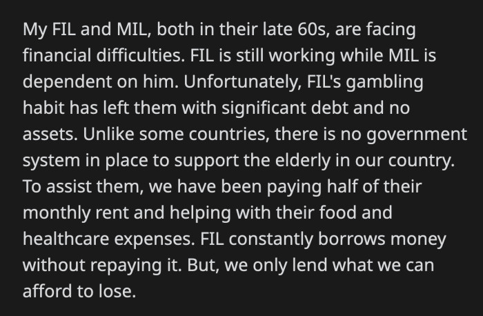 OP told his wife that he can't fund their retirement and he doesn't want to live with them