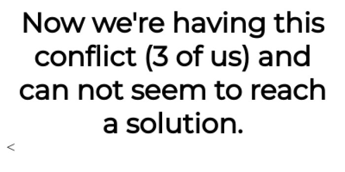 They Can't Seem to Reach a Solution