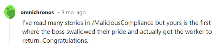 Their napkin resignation had some boss-busting fiber.