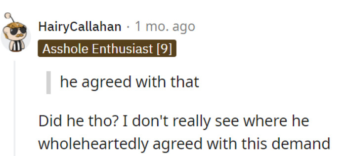 Seems like he was just forced to comply... what do you think?