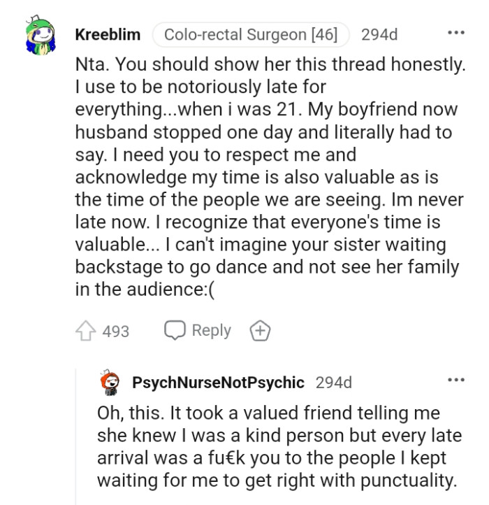 Needing people to respect you and acknowledging your time