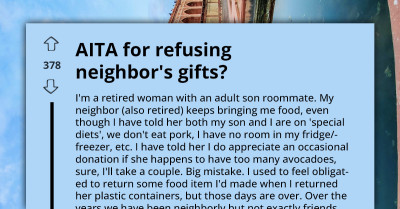 "Will This Ever Stop?" Woman Cries Out as Neighbor Keeps Gifting Her Food Amidst All Her Declines and Explanations