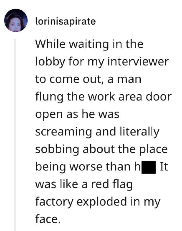 3. Screaming and sobbing mean—a clear proof of what the workplace is actually like