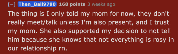 OP, trust your mom and her instincts if you can't rely on yours