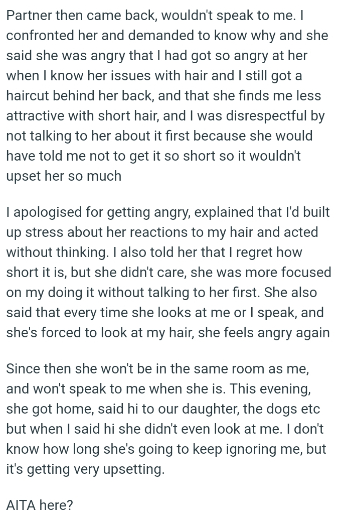 She didn't care as she was more focused on his doing it without talking to her first