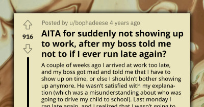 Furious Manager Demands Meeting After The Redditor Follows His Orders and Quits for Being Late Again