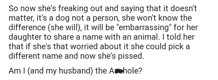 They refused, and now their SIL is freaking out