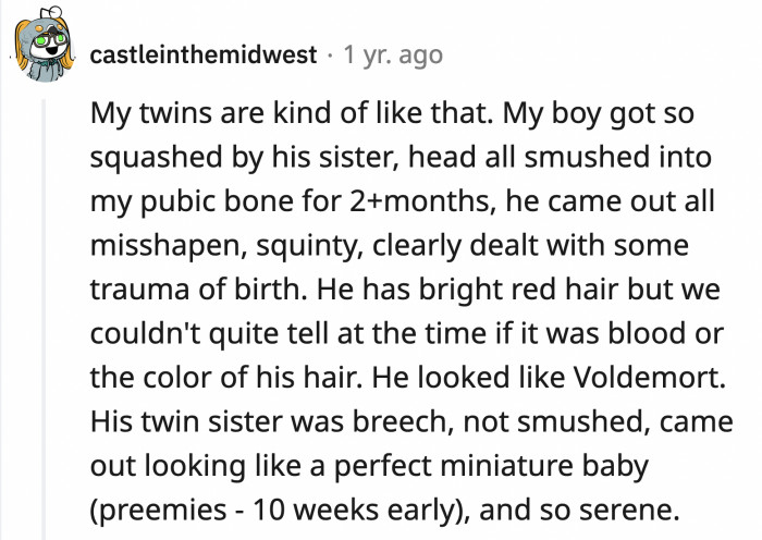 5. This is important: did he look like Voldemort from Philosopher's Stone, from Goblet of Fire, or Voldemort in a box at the heavenly train station?