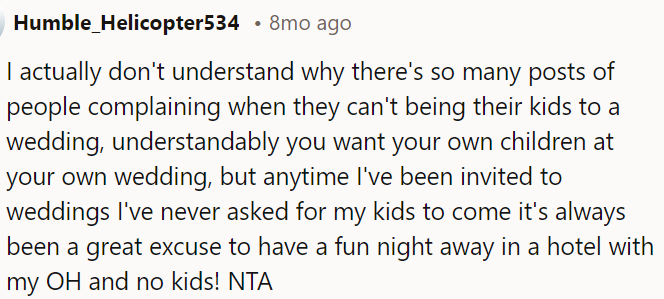 While it's understandable that OP wants her children at her wedding, not everyone sees it that way.