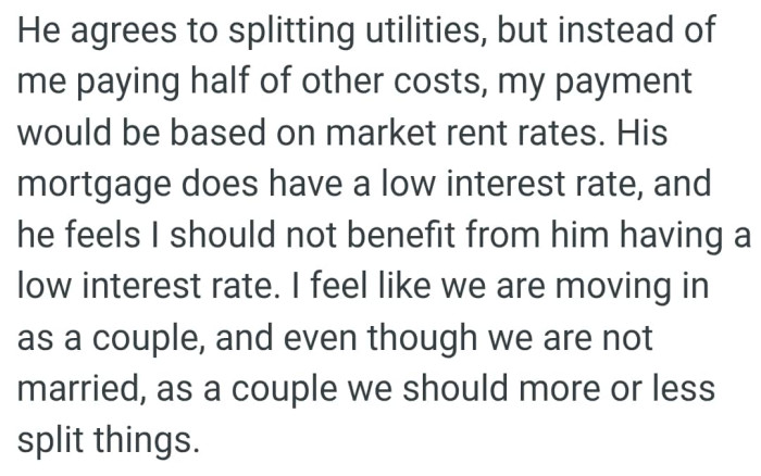 OP's payment would be based on market rent rates