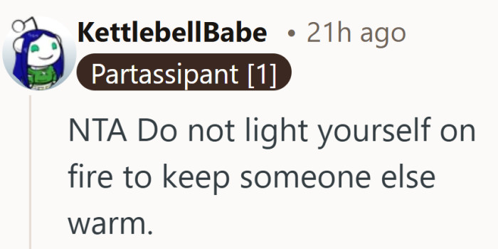 Hard to ignore when protecting someone else means undoing everything you just rebuilt.