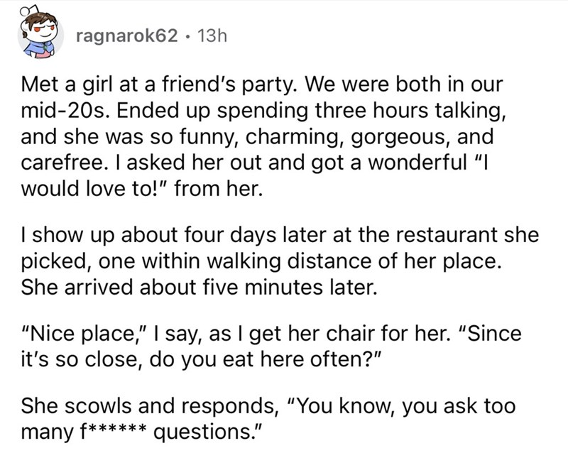 That personality took a good 180-degree turn.