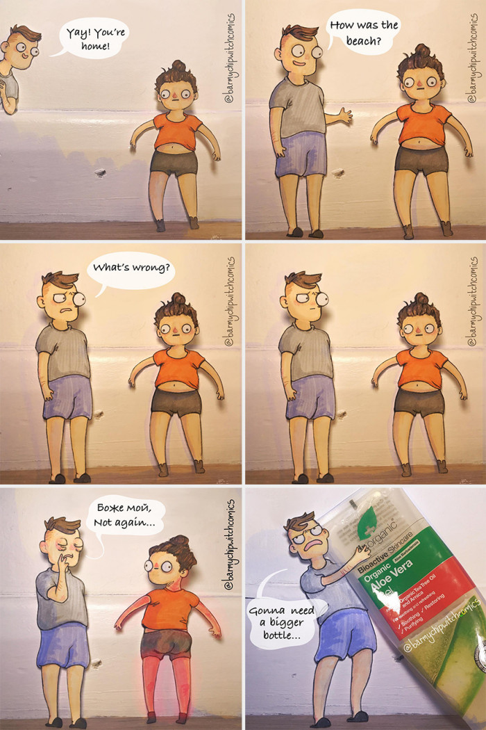 11. The sun was beautiful: