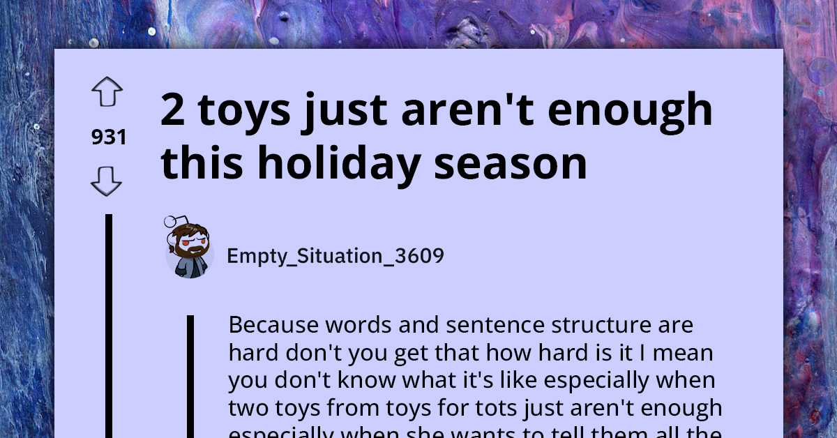 Choosing Beggar's Post Gets Blasted Online For Thinking Two Toys From Wishing Tree Program Are Not Enough