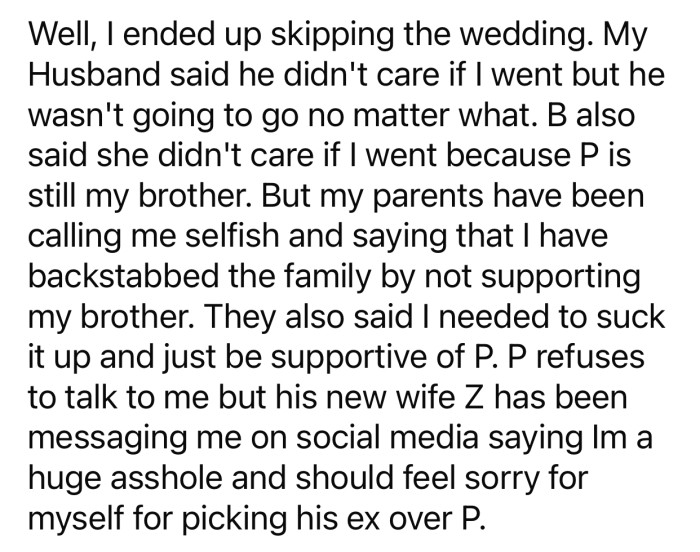 The family's reaction made OP doubt how she handled things, so she decided to consult with the Reddit community.