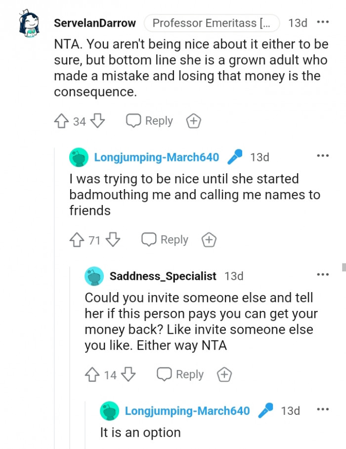 She is a grown adult who made a mistake