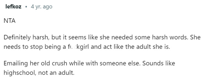 She needs to change.