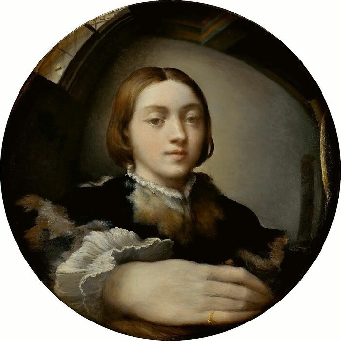 "Self-Portrait In A Convex Mirror" By Parmigianino, Painted Around 1524