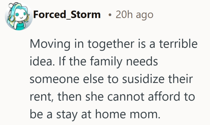 It reframes the situation in a very practical way. The gap between what’s wanted and what’s affordable starts to show.