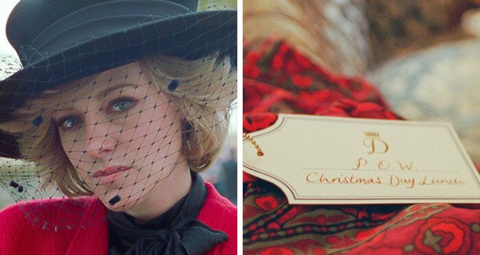 7. Every piece of clothing worn by Princess Diana includes a label that specifies the occasion it should be worn for, such as church, Christmas dinner, etc.