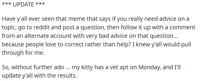 A couple of updates from OP: