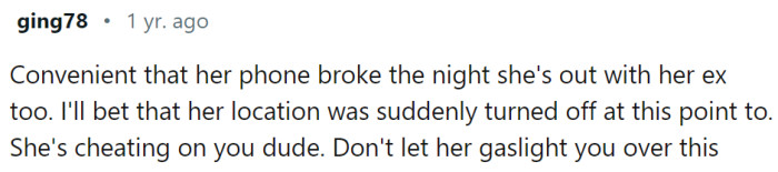 She is gaslighting OP