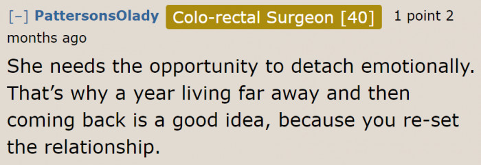 A user thinks leaving and then coming back after a year is a good idea.