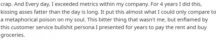 He explains how he's a good employee with a solid track record.